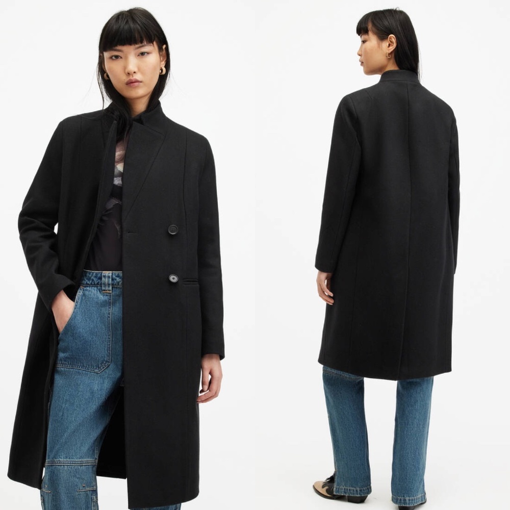 All saints Sidney wool cashmere blend tailored coat FINAL PRICE NO OFFERS